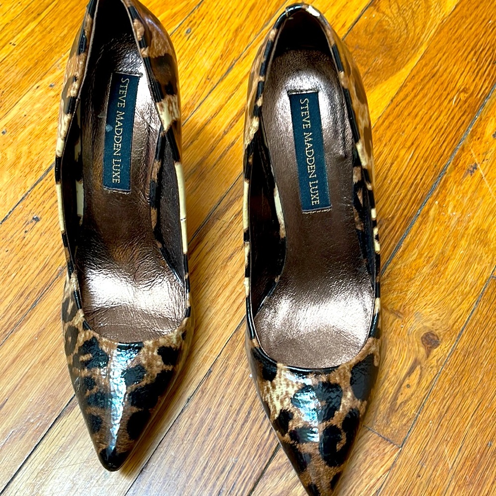 Leopard Patent Leather Shoe